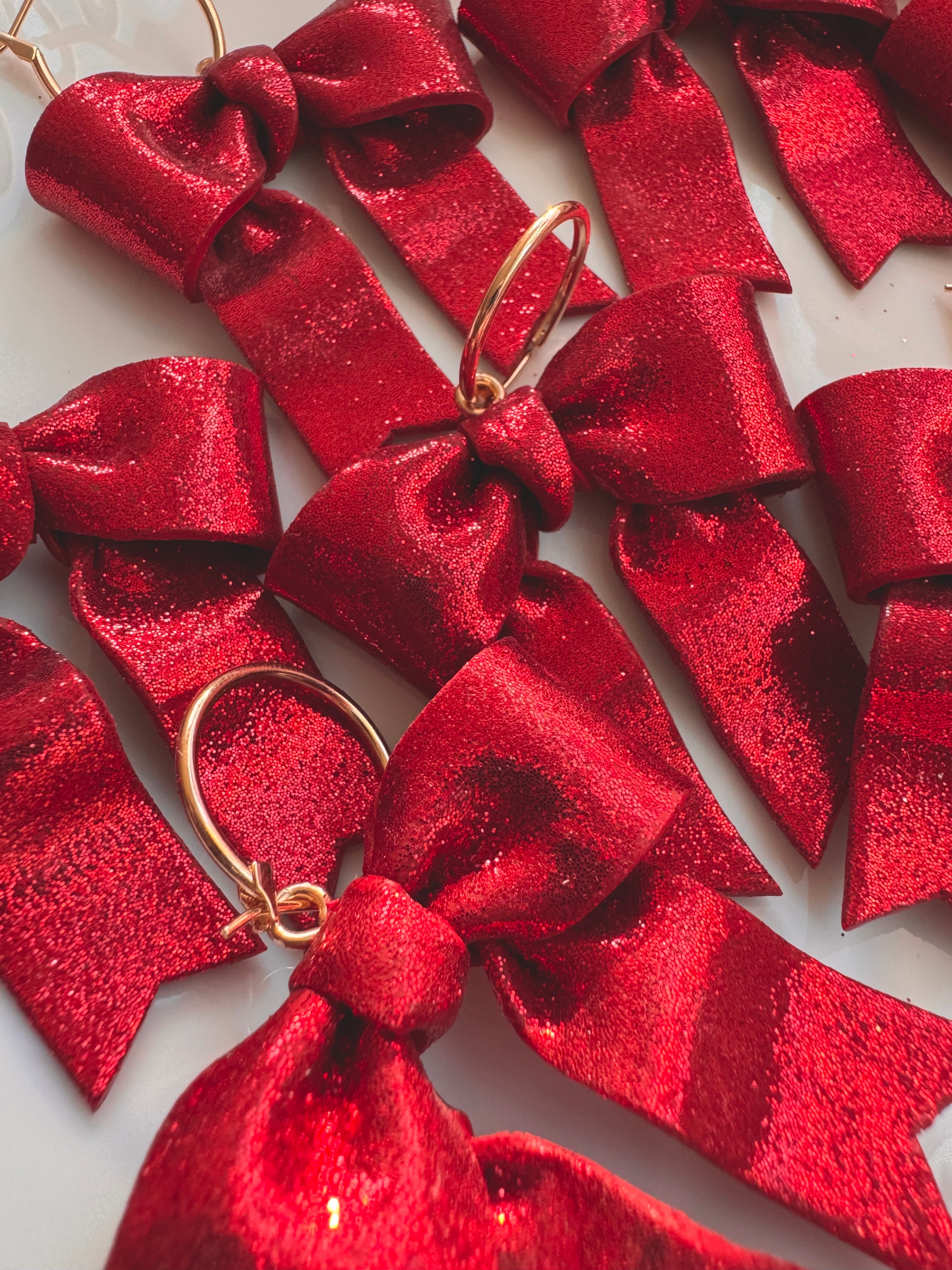 Red Glitter Bows