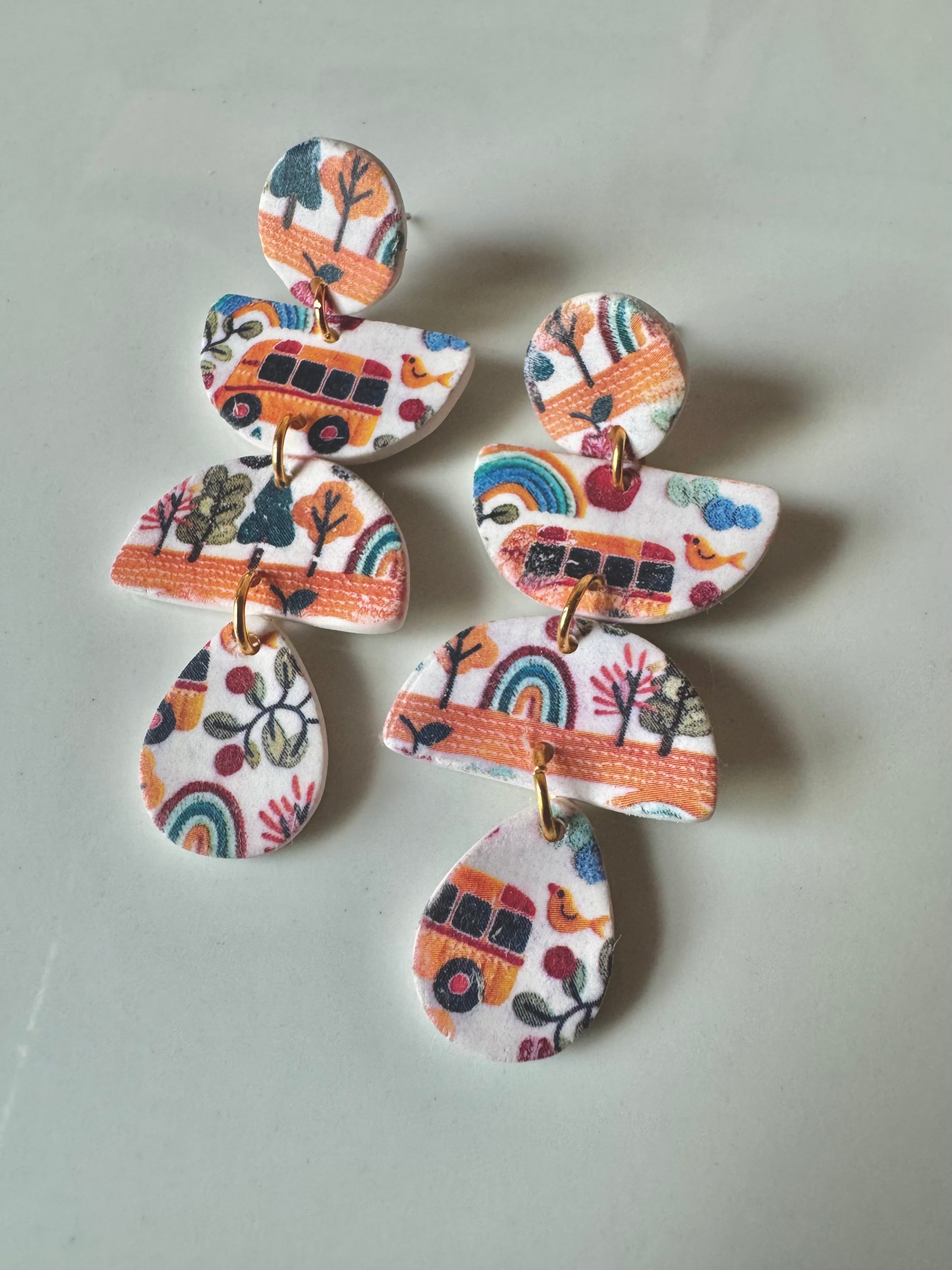 Juliette, School Bus Earrings