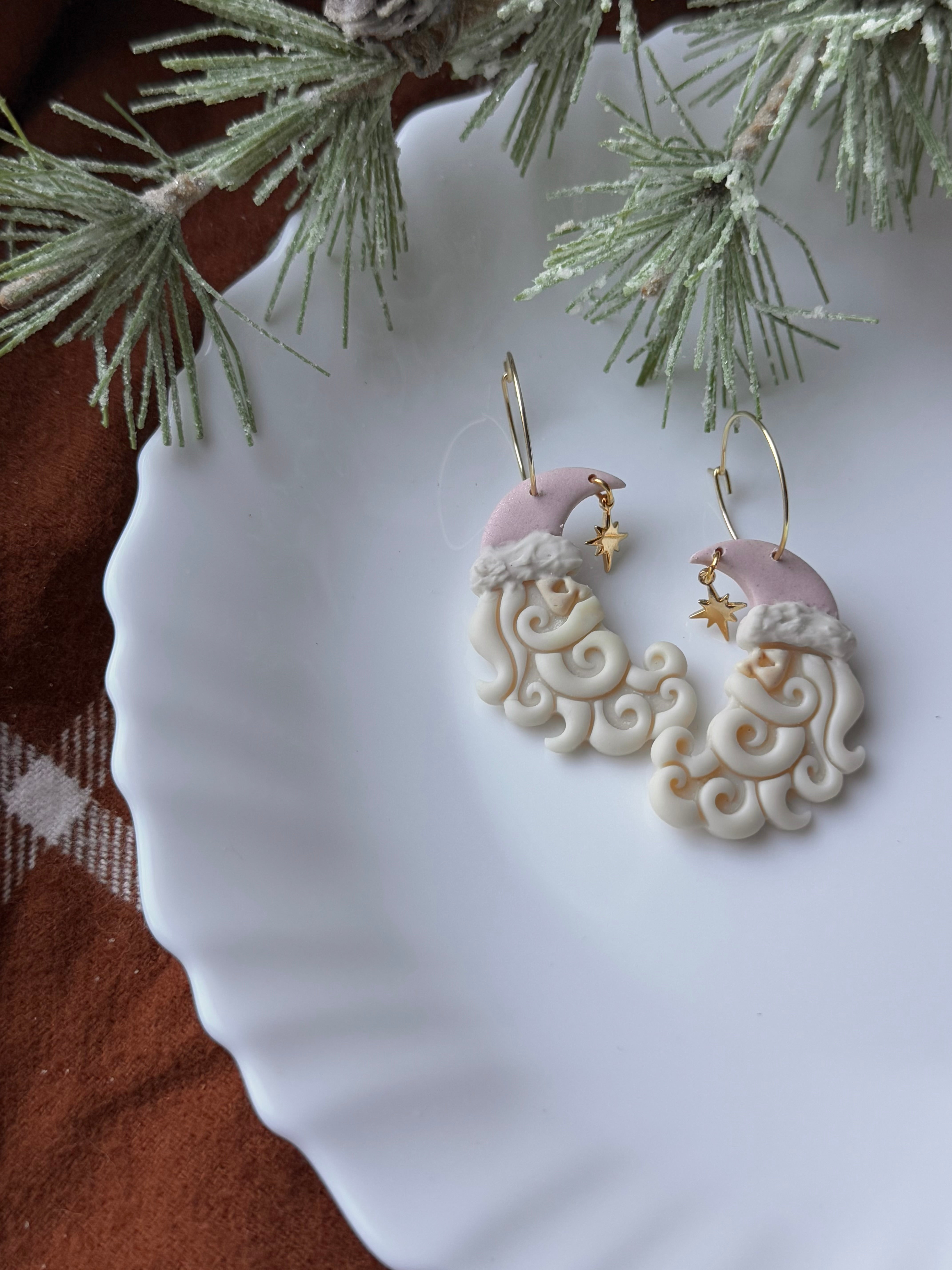 Pink Sugar Santa Moons