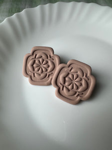Heirloom Statement Studs, Almond