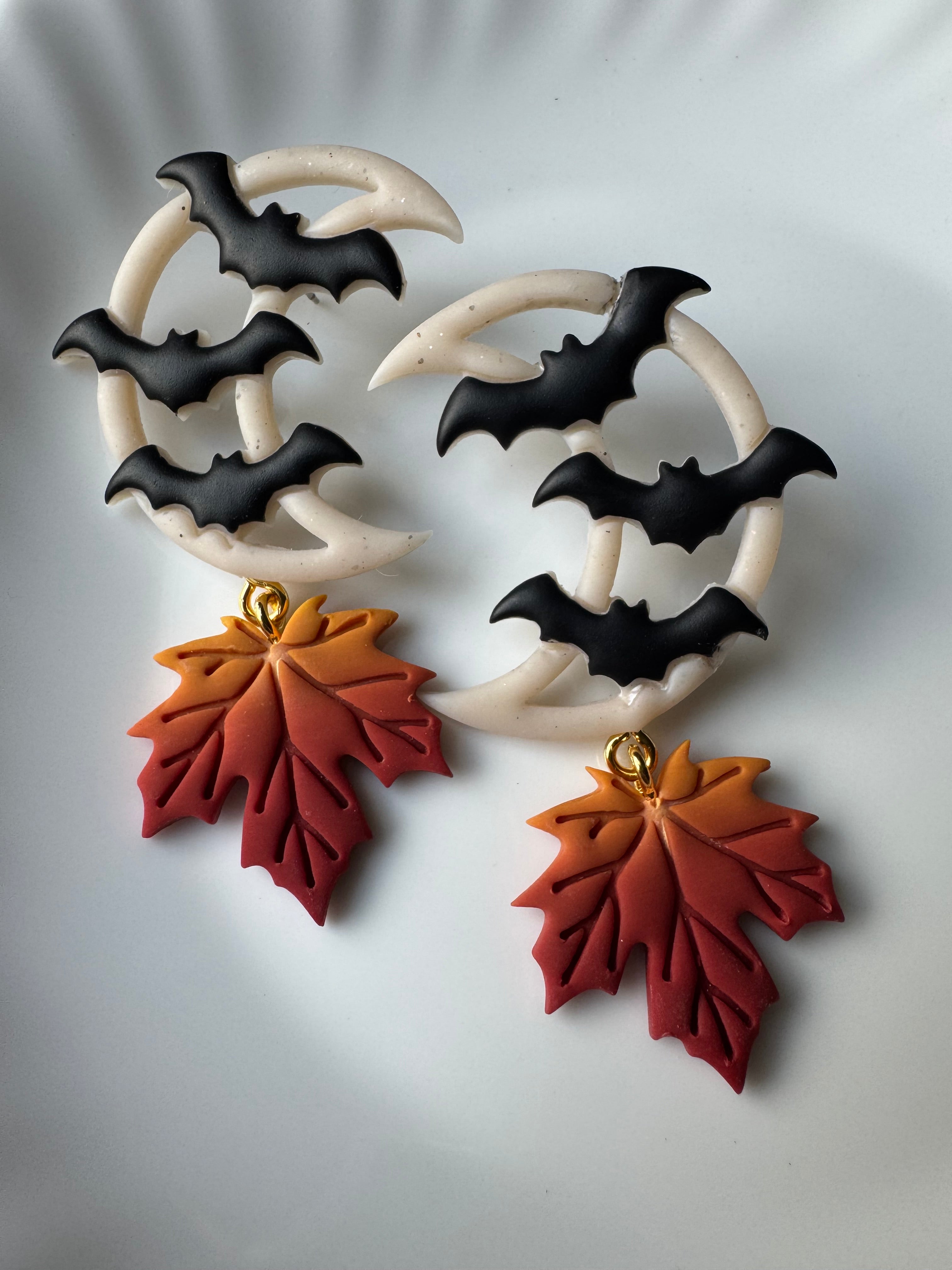 Bat Moons with Leaf