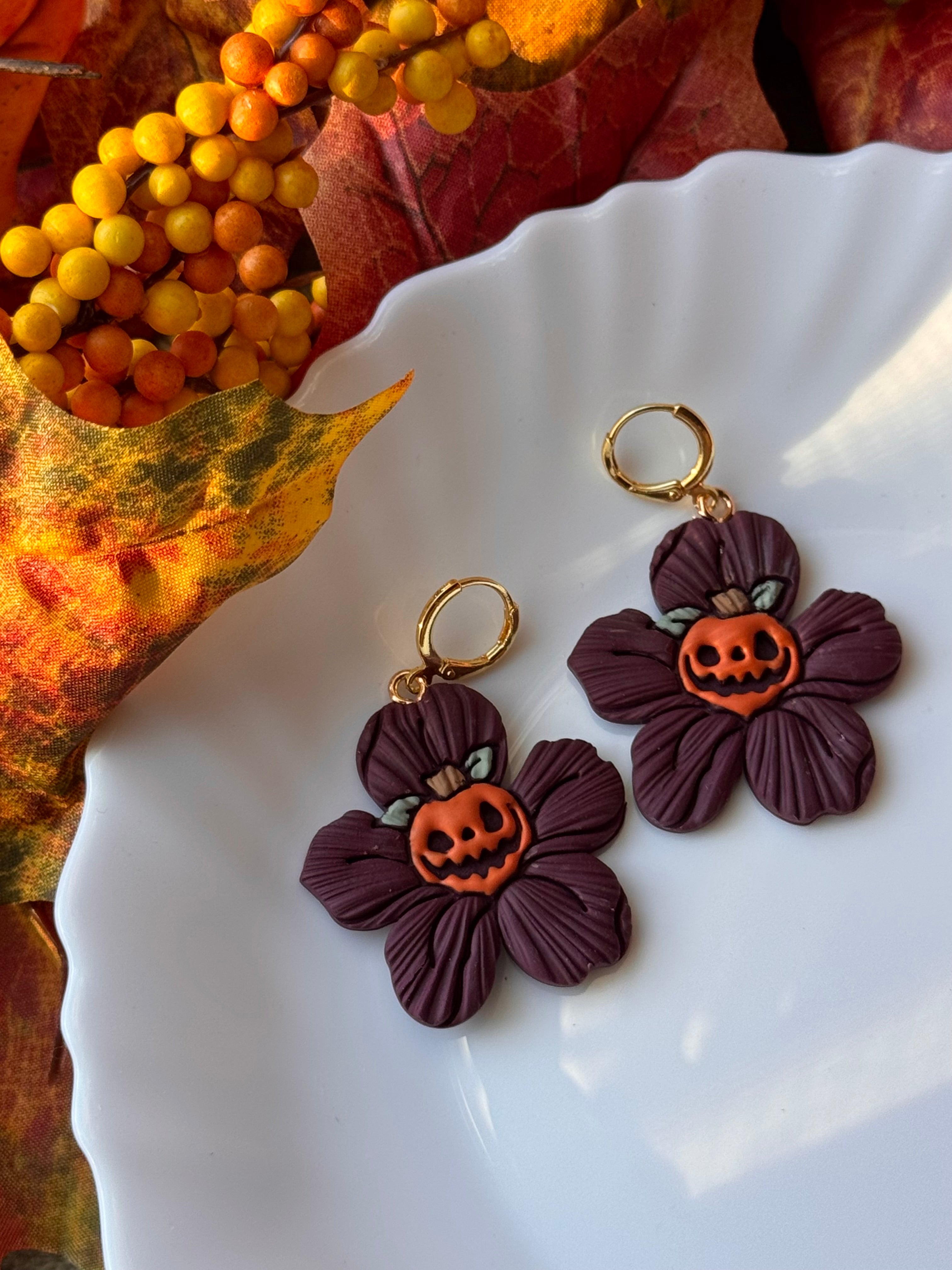 Plum Pumpkin Flowers