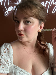 Mini Bow Studs, in Butter