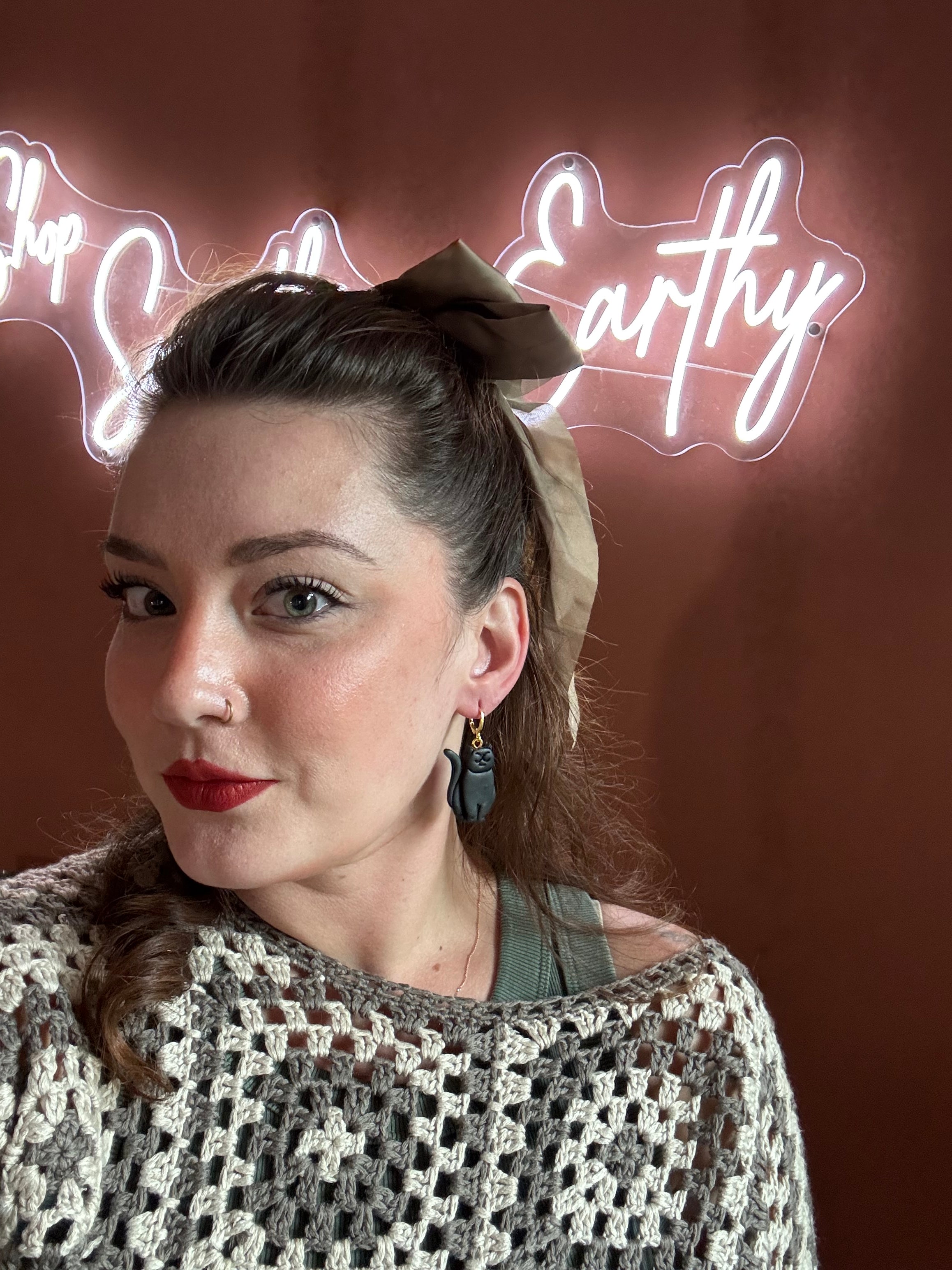 Black Cat Earrings