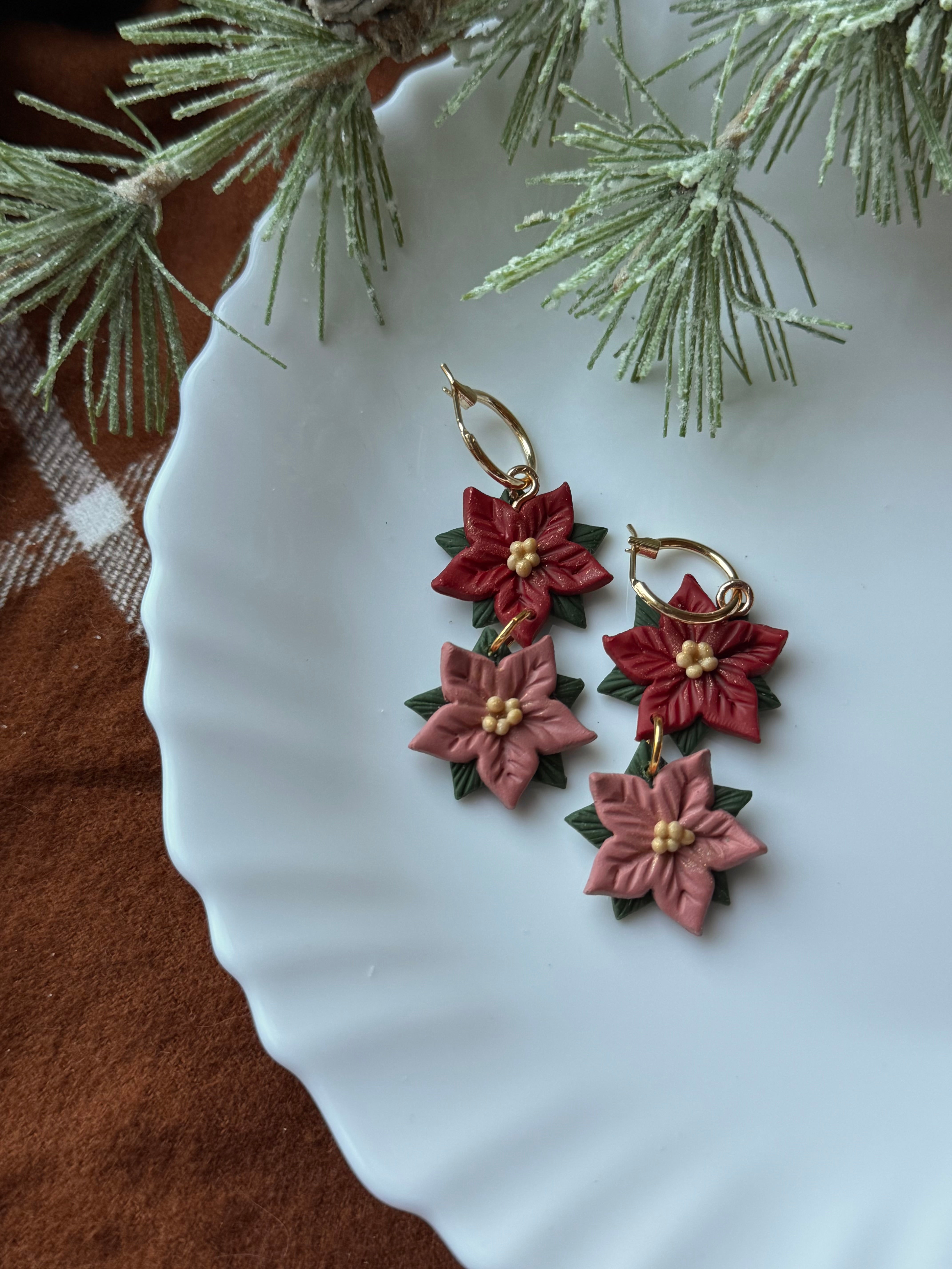 Red and Pink Poinsettias
