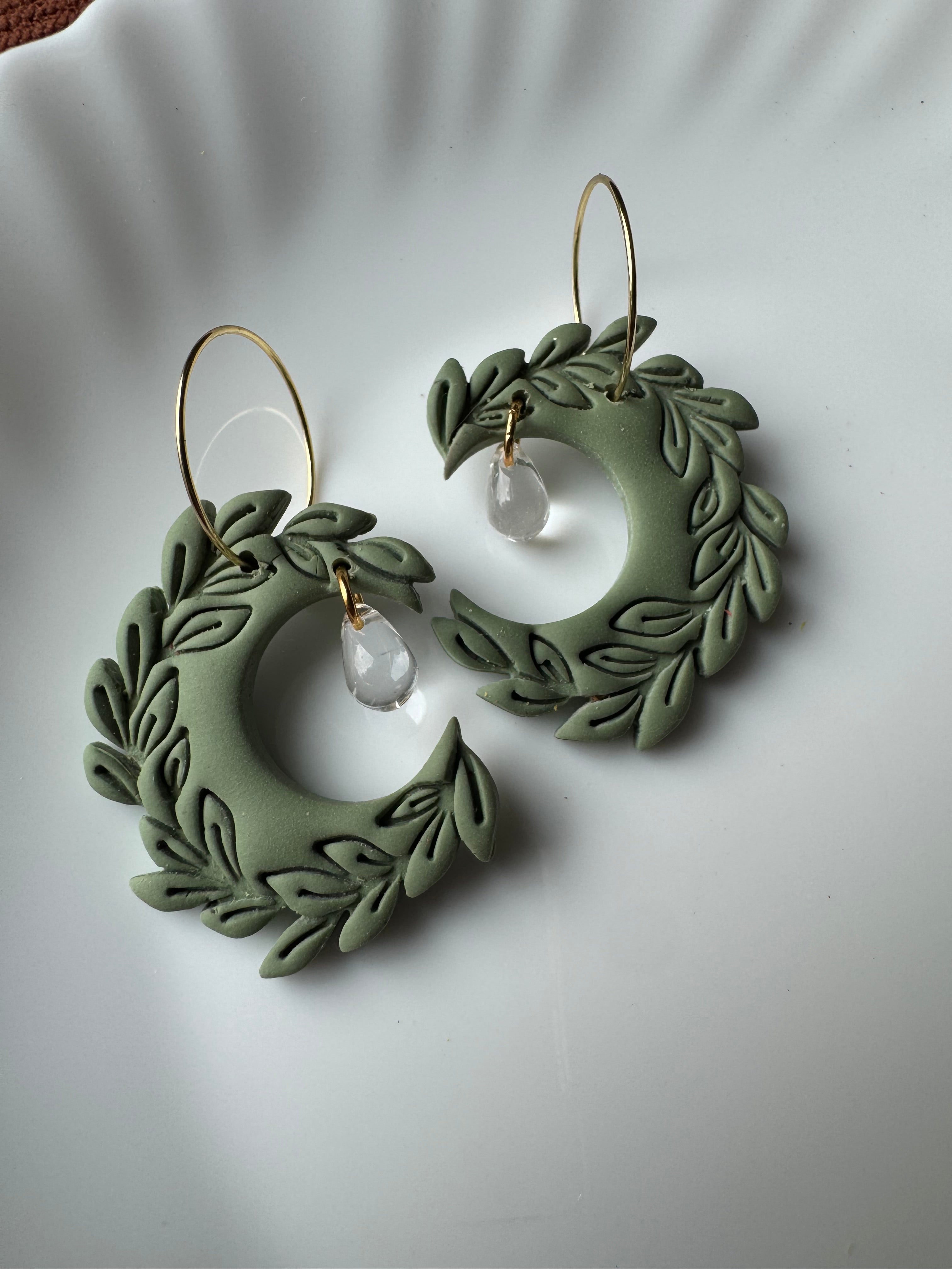 Boho Moons, in Green