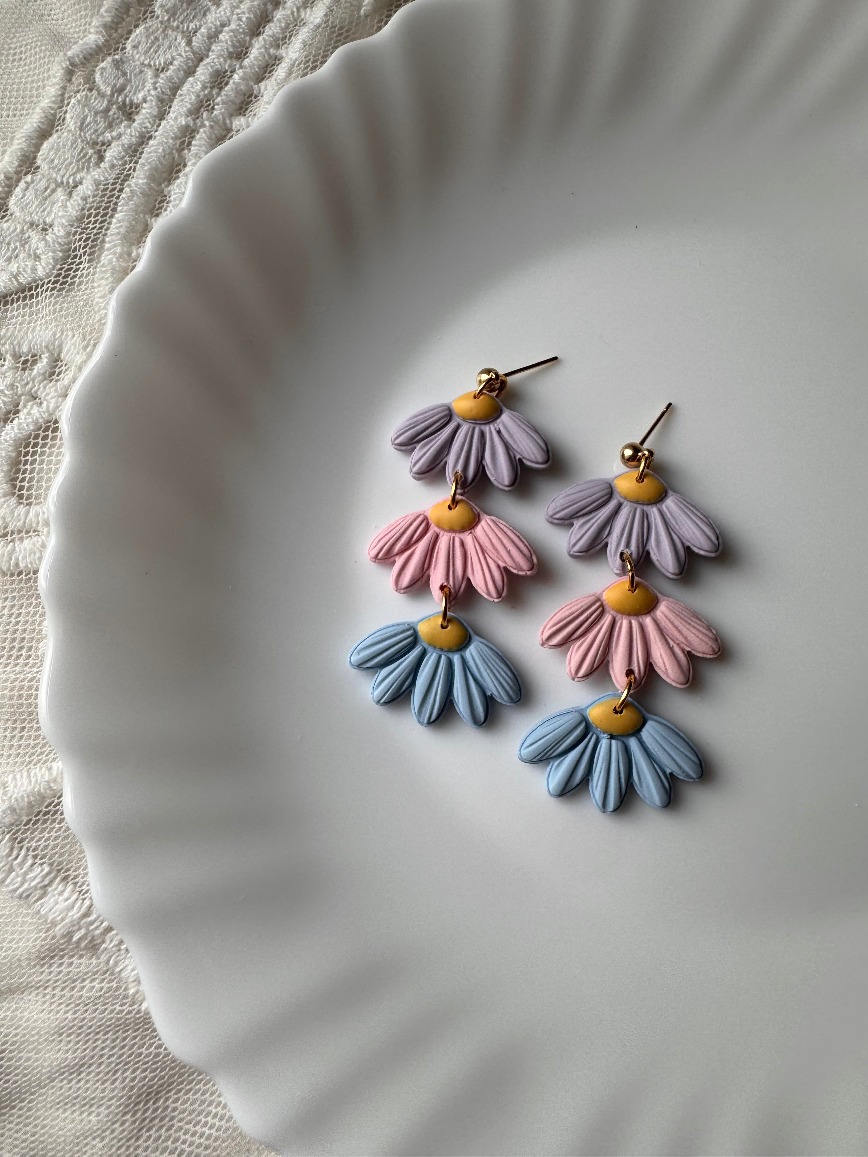 Colorful Daisy Dangles
