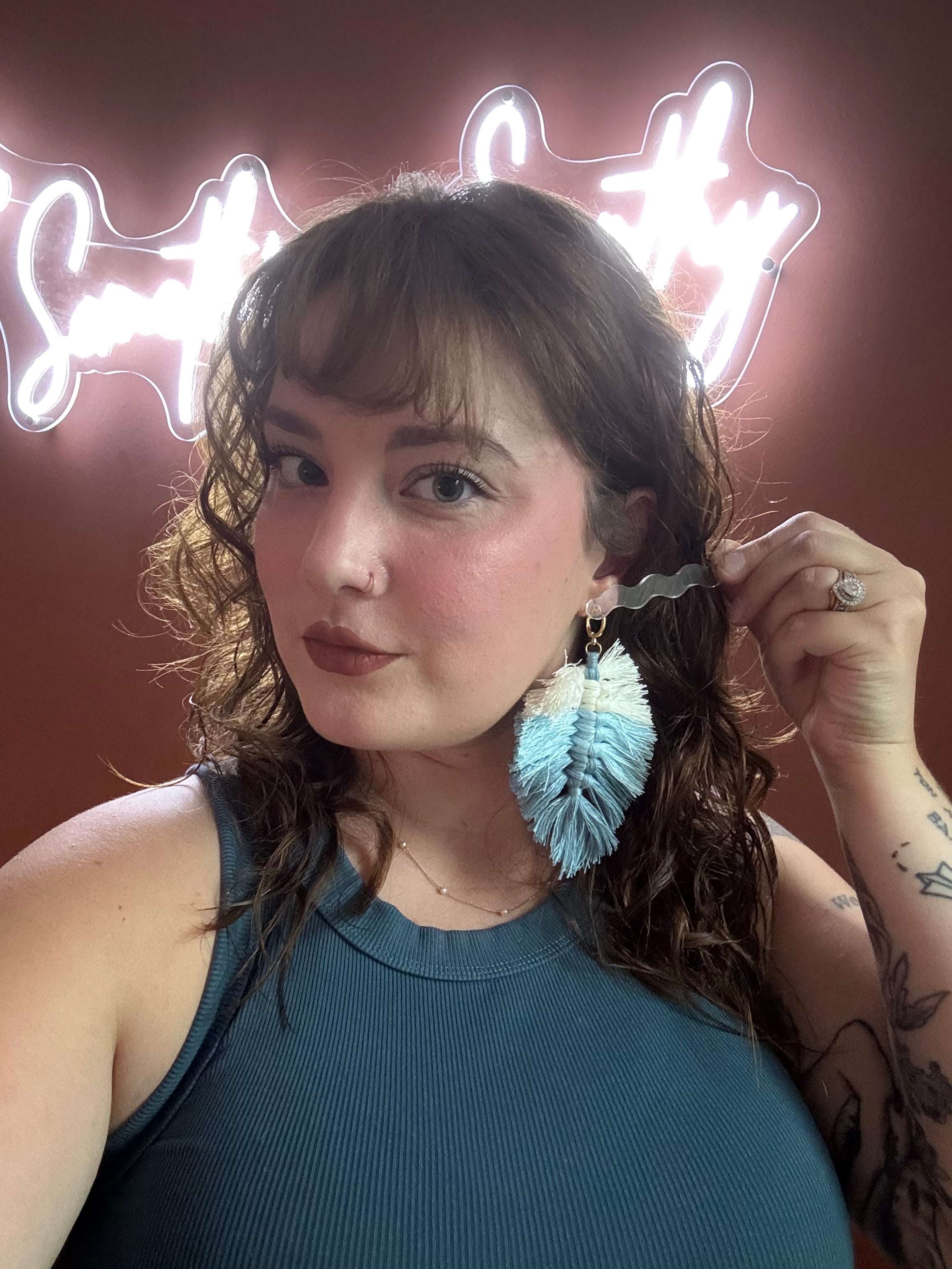 Blue Macrame