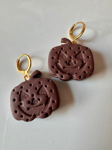Ice Cream Jack-O-Lantern Earrings